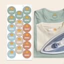 Assortiment strijklabels voor kleding