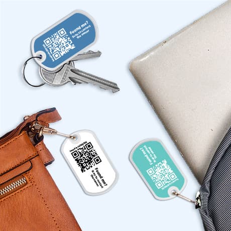 Lost & Found QR Tassen- en sleutelhanger